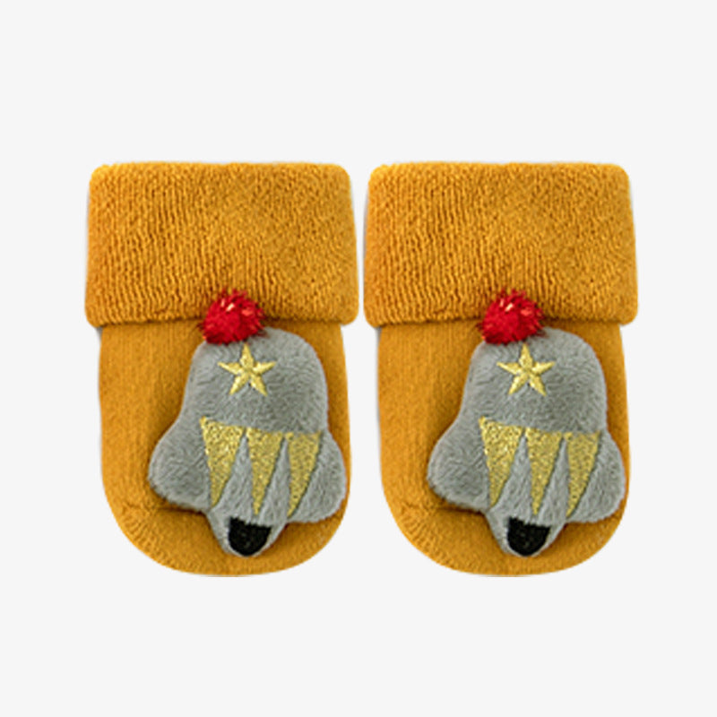 Autumn and Winter cotton fleece-lined loose cute doll Christmas stockings