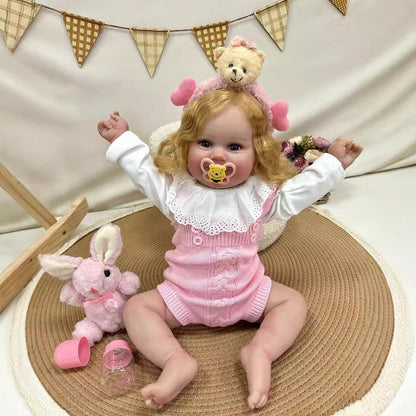 24 inches Cute Claire Blonde Hair Reborn Baby Girl-Maddie