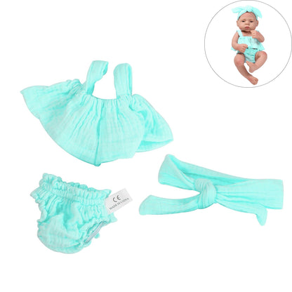 16-17 Inches Reborn Doll Dress 3-Piece Set