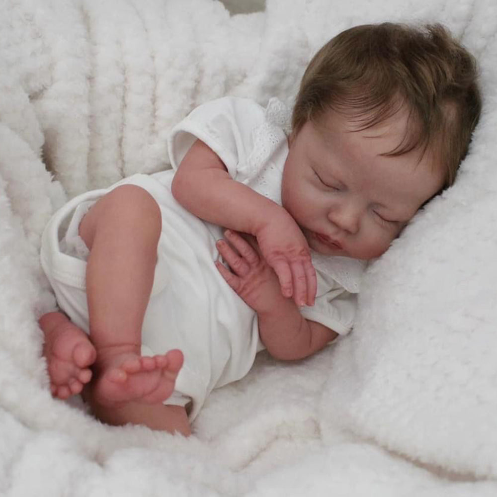 18 Inches Sweet Reborn Dolls Sleeping With Short Hair-Deliah