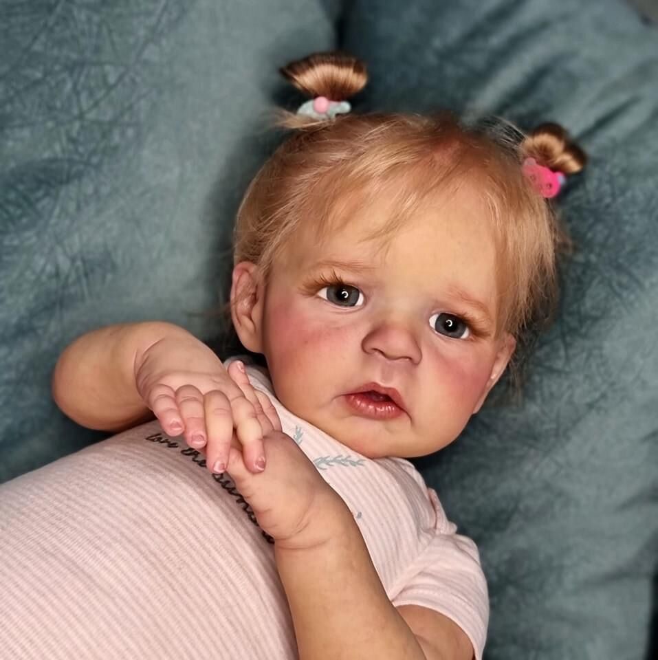 24 Inches Reborn Dolls With Open Eyes And Blonde Hair-Sandie