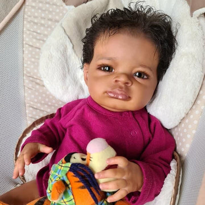 Sara 20 Inches Dark Skinned Reborn Dolls-Lanny