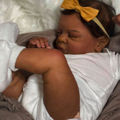 19 Inches Isaac Closed Eyes African American Reborn Dolls-Romy