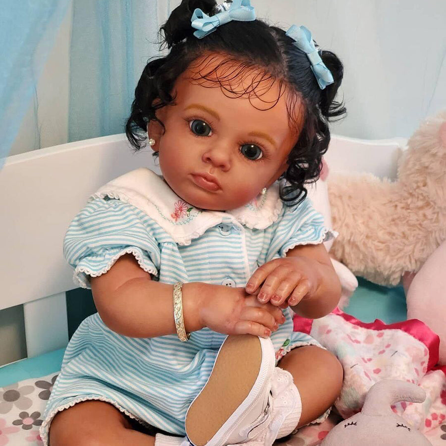 24 Inches Penny Dark Skinned Reborn Dolls-Tutti