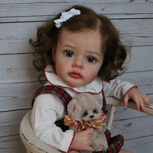 20 Inches/50Cm Reborn Dolls With Open Eyes And Brown Hair-Chloe