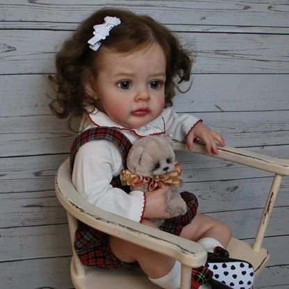 20 Inches/50Cm Reborn Dolls With Open Eyes And Brown Hair-Chloe