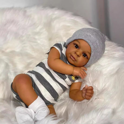 Clara 23 inch Realistic Open Eyes African American Reborn Dolls - Jaylan