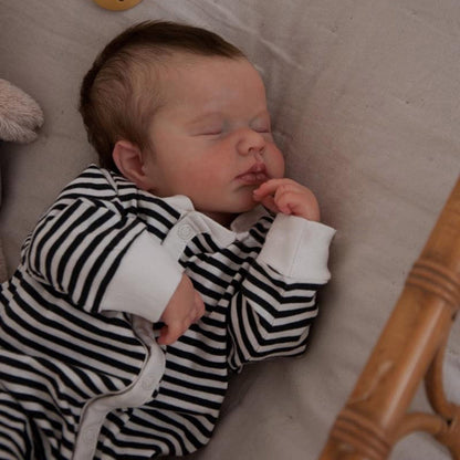 20 Inches Sleeping Reborn Dolls With Brown Hair -Loulou