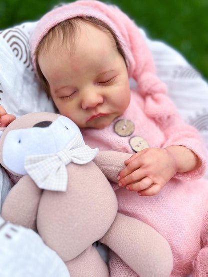 18 Inches Cecilia Cute Closed Eyes Shor Hair Reborn Doll-Levi