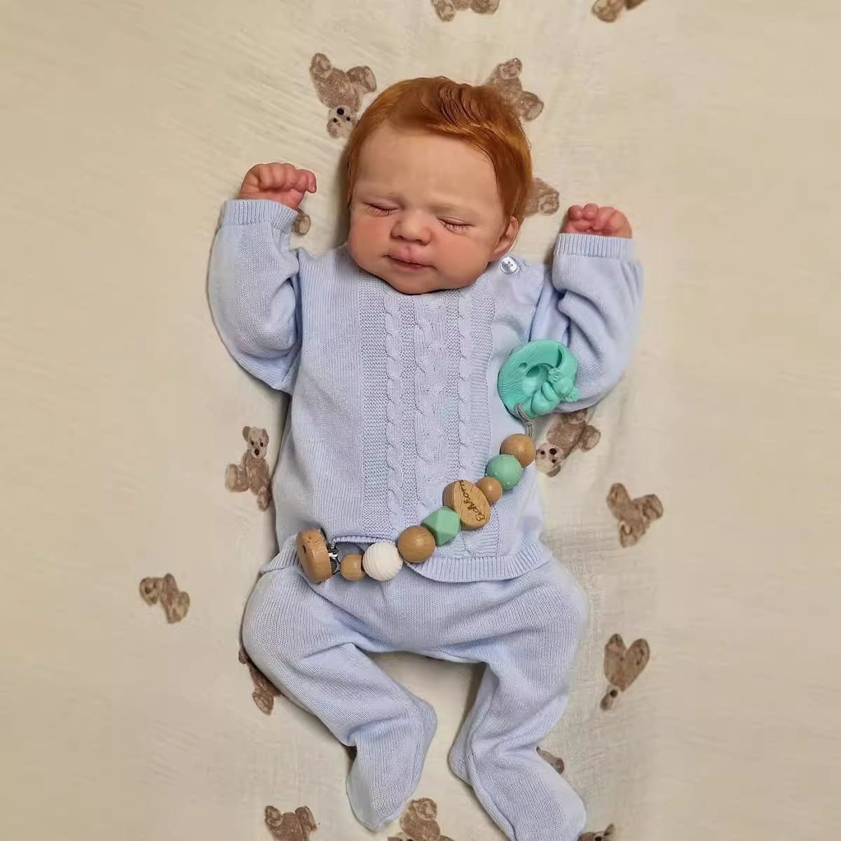 19 inch Lifelike Closed Eyes Reborn Doll with Blonde Hair-Pascale