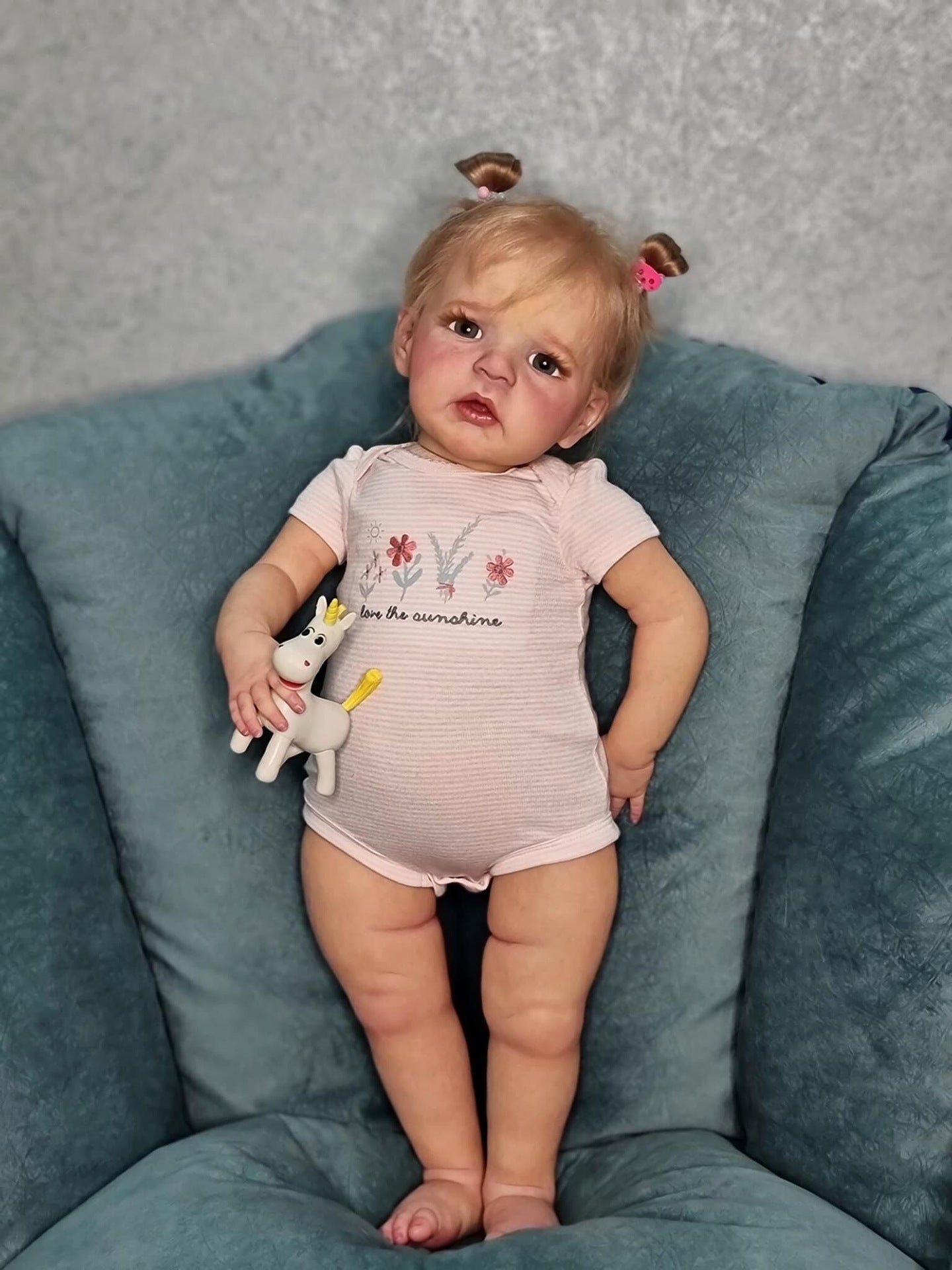 24 Inches Reborn Dolls With Open Eyes And Blonde Hair-Sandie