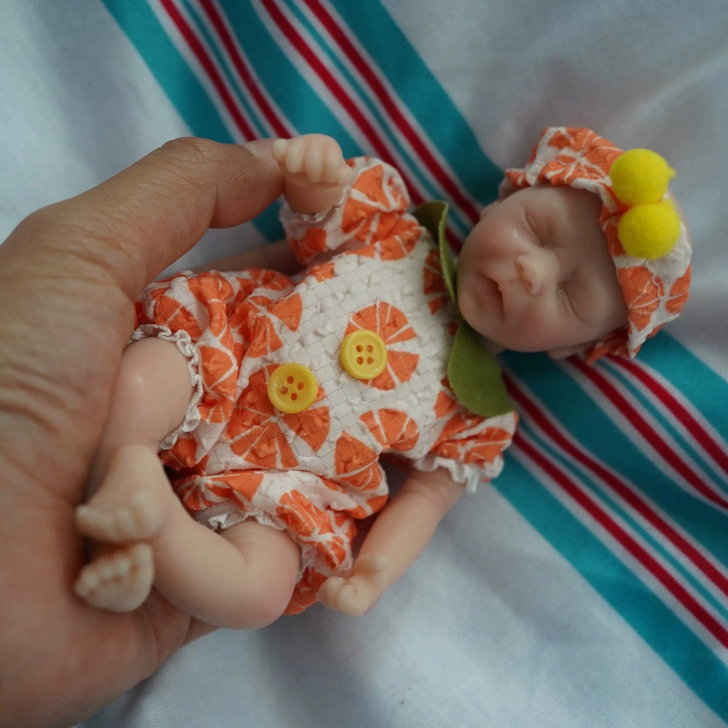 6 Inch Closed Eyes Mini Reborn Doll Boy/Girl-Darren