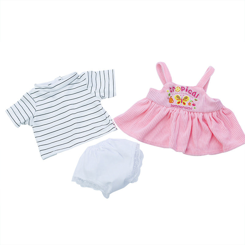 Cute Pink Dress/Panst 3-Piece Clothe Set for 18 Inches Reborn Doll