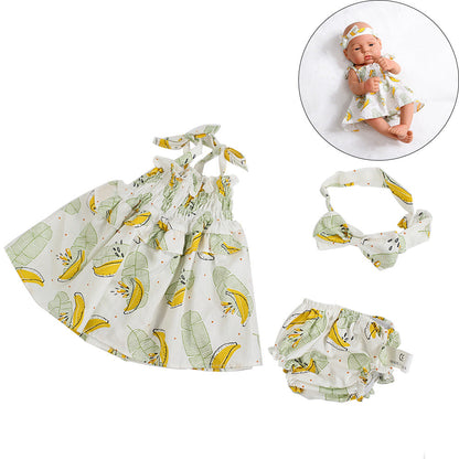 16-17 Inches Reborn Doll Dress 3-Piece Set