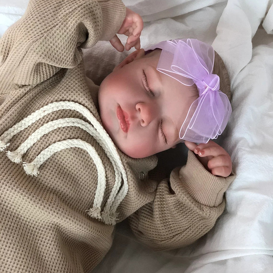 20 Inches Sleeping Reborn Dolls With Painted Hair -Loulou