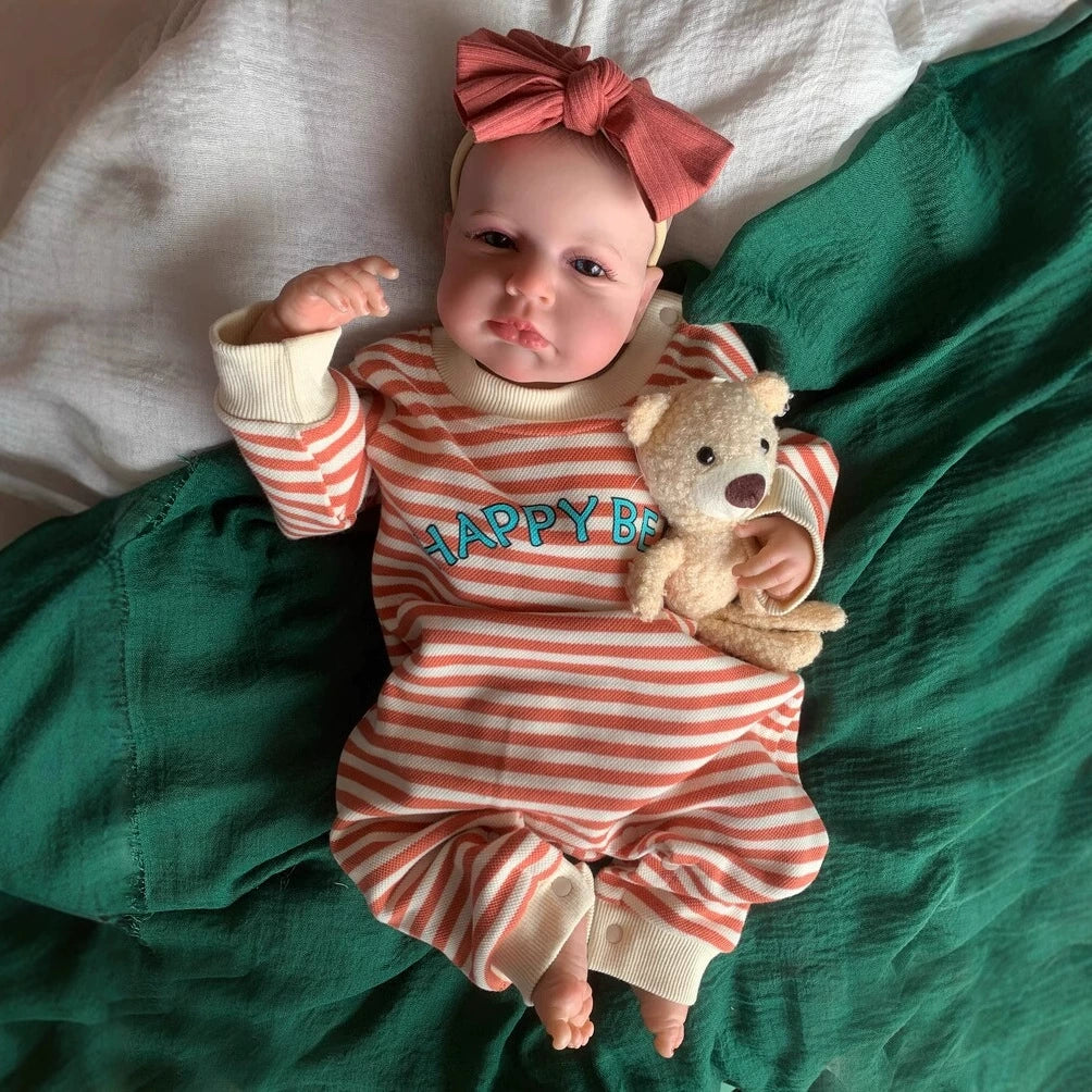 20 Inches Open Eyes Reborn Dolls In Stripe Clothes-Loulou