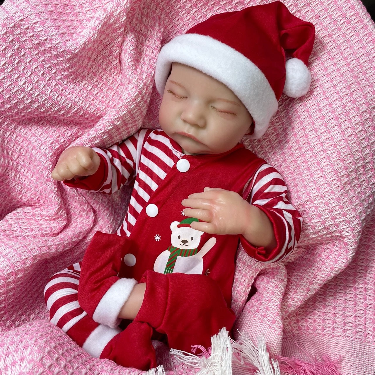 18 inch Lifelike Reborn Dolls with Christmas Clothes - Levi