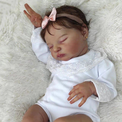 20 Inches Viola Lifelike Closed Eyes Short Hair Reborn Doll-Laura