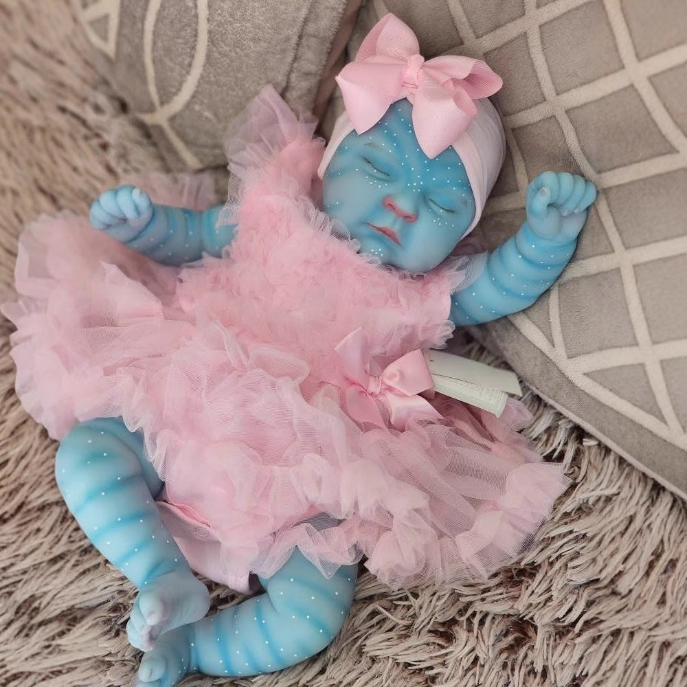 19 Inch Peaches Closed Eyes Reborn Baby Avatar in Pink Dress