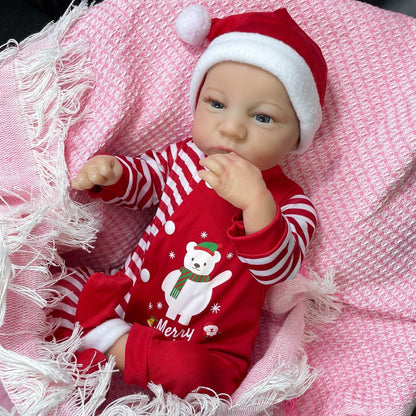 18 inch Lifelike Reborn Dolls with Christmas Clothes - Levi