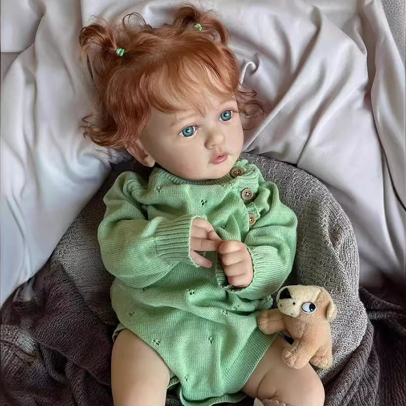 24 Inches/60Cm Realistic Anna Reborn Dolls With Red Hair-Ayana