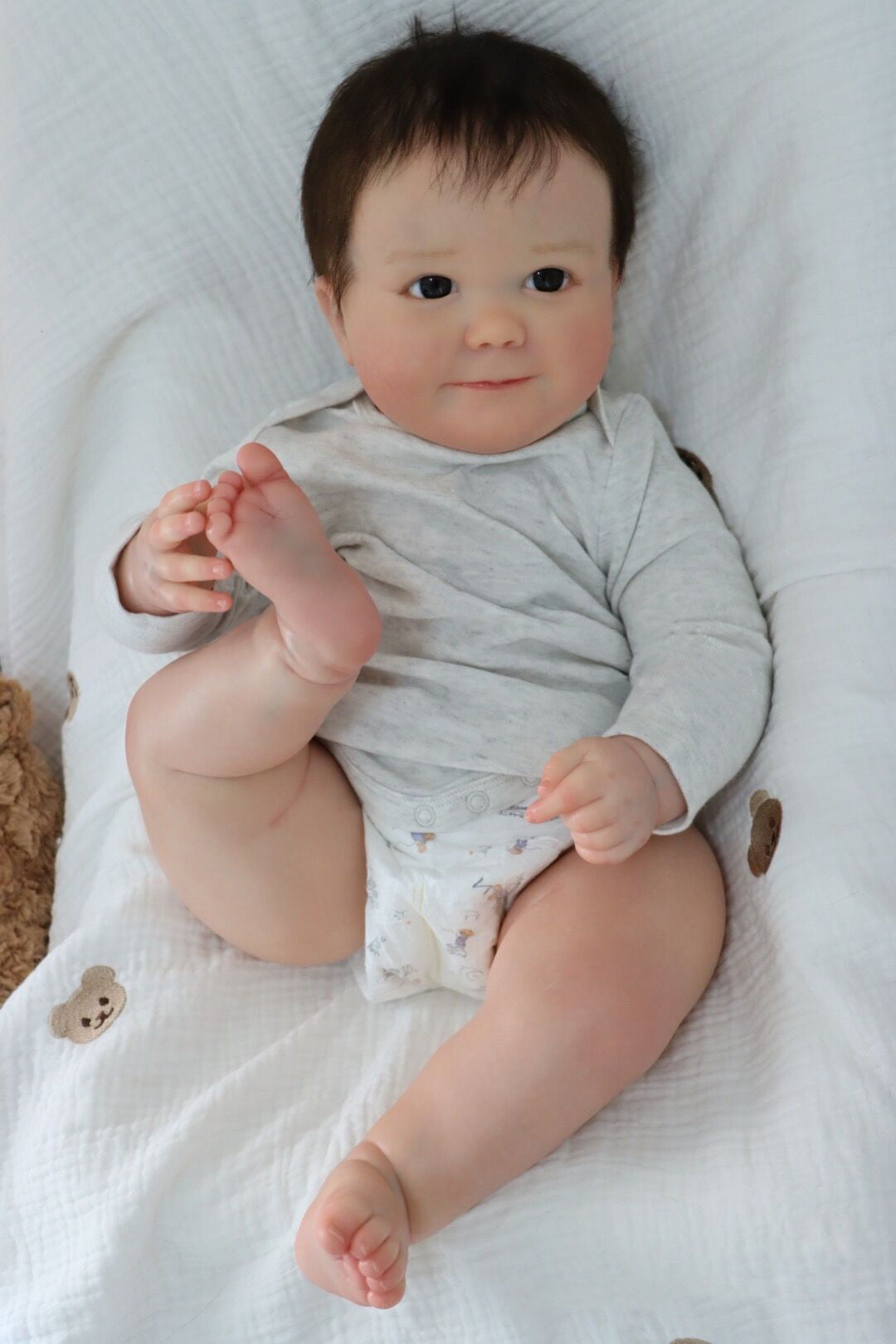 Erica 24 Inches 60cm Open Eyes Short Hair Reborn Doll-June Awake