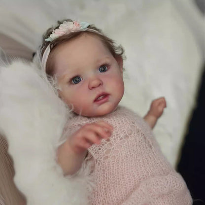 20 Inches Reborn Dolls With Blue Eyes And Short Hair