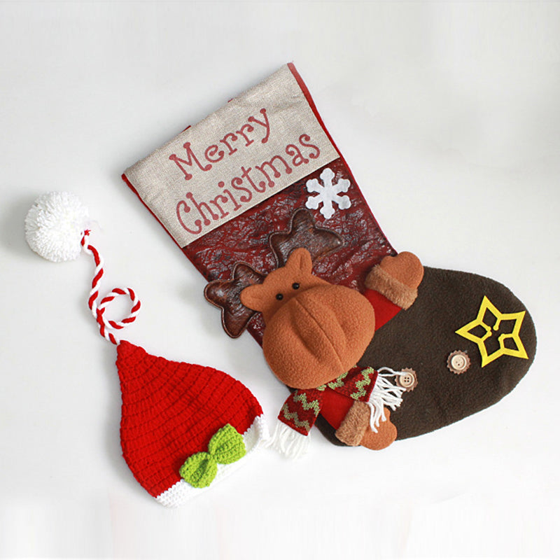 Christmas themed hat sleeping bag for 16-22 Inches Dolls