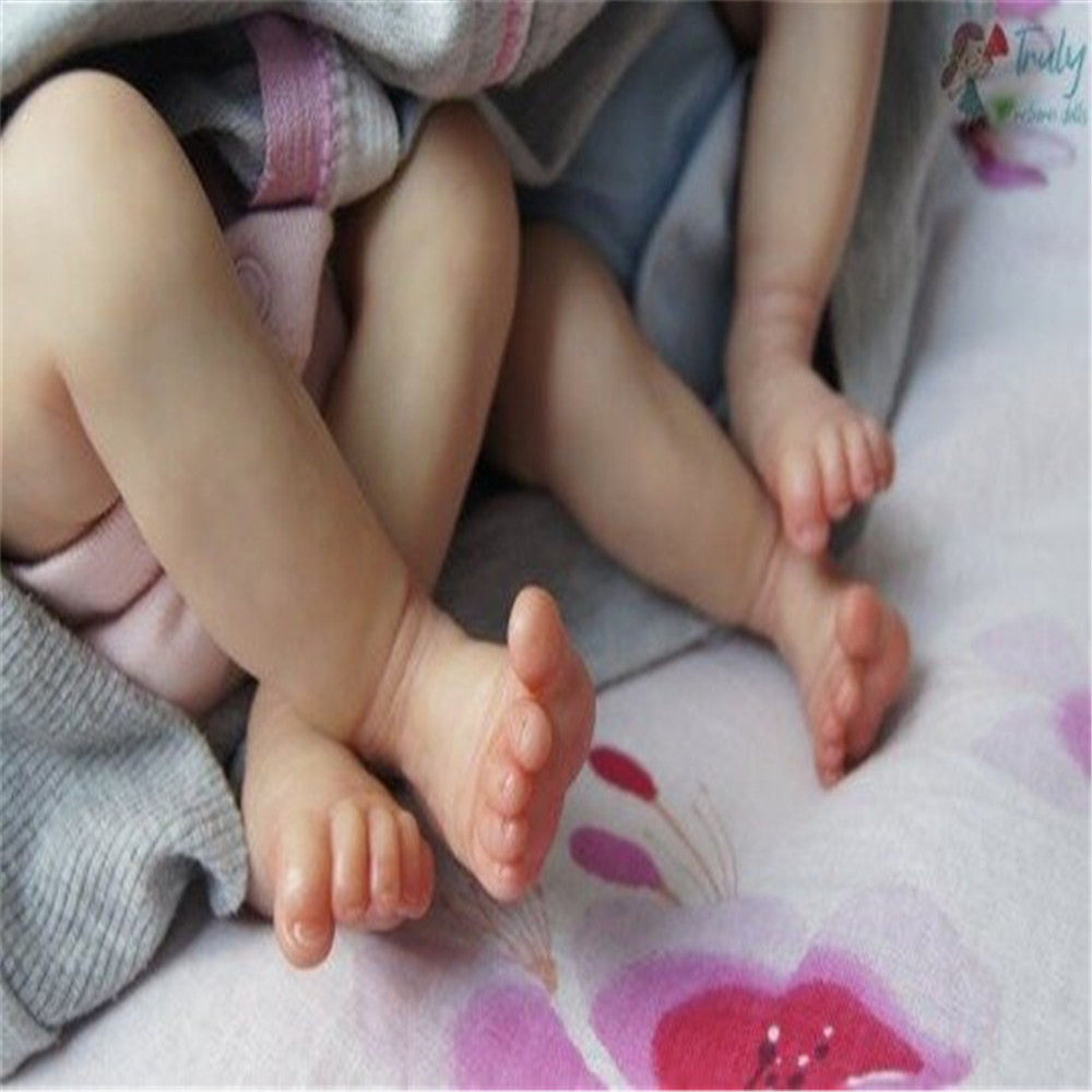 17" Sweet Sleeping Dreams Reborn Twins Sister Maren and Monica Truly Baby Doll Girl