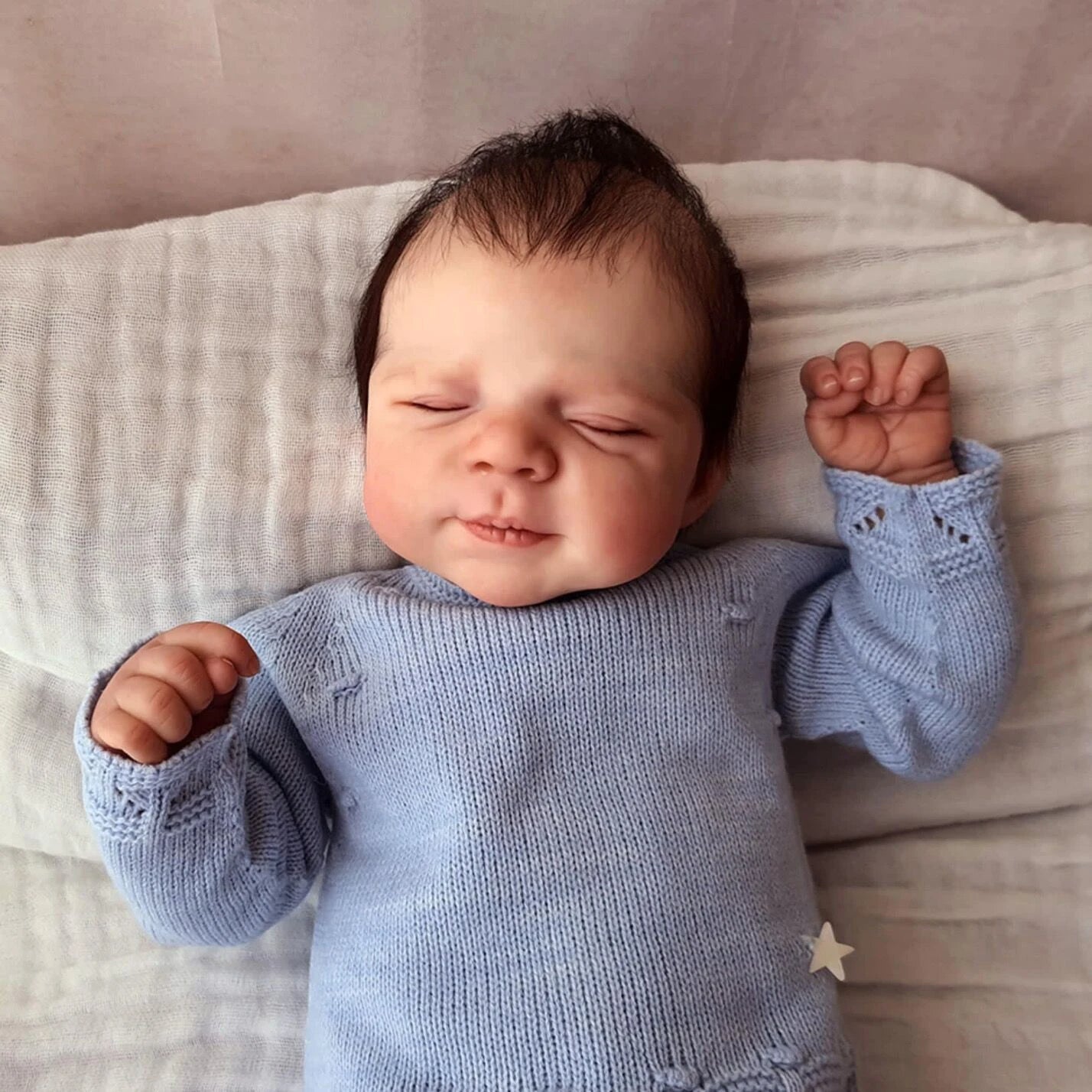 19 Inches Alvin Lifelike Closed Eyes Reborn Dolls Boys-Pascale