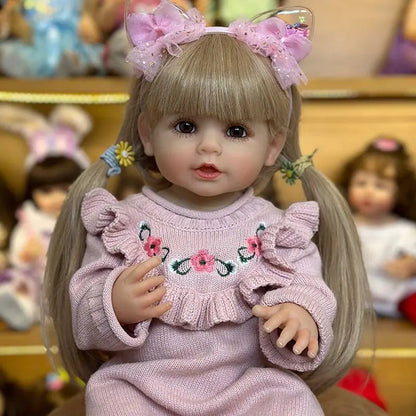 22 Inches Reborn Doll Girl With Long Blonde Hair