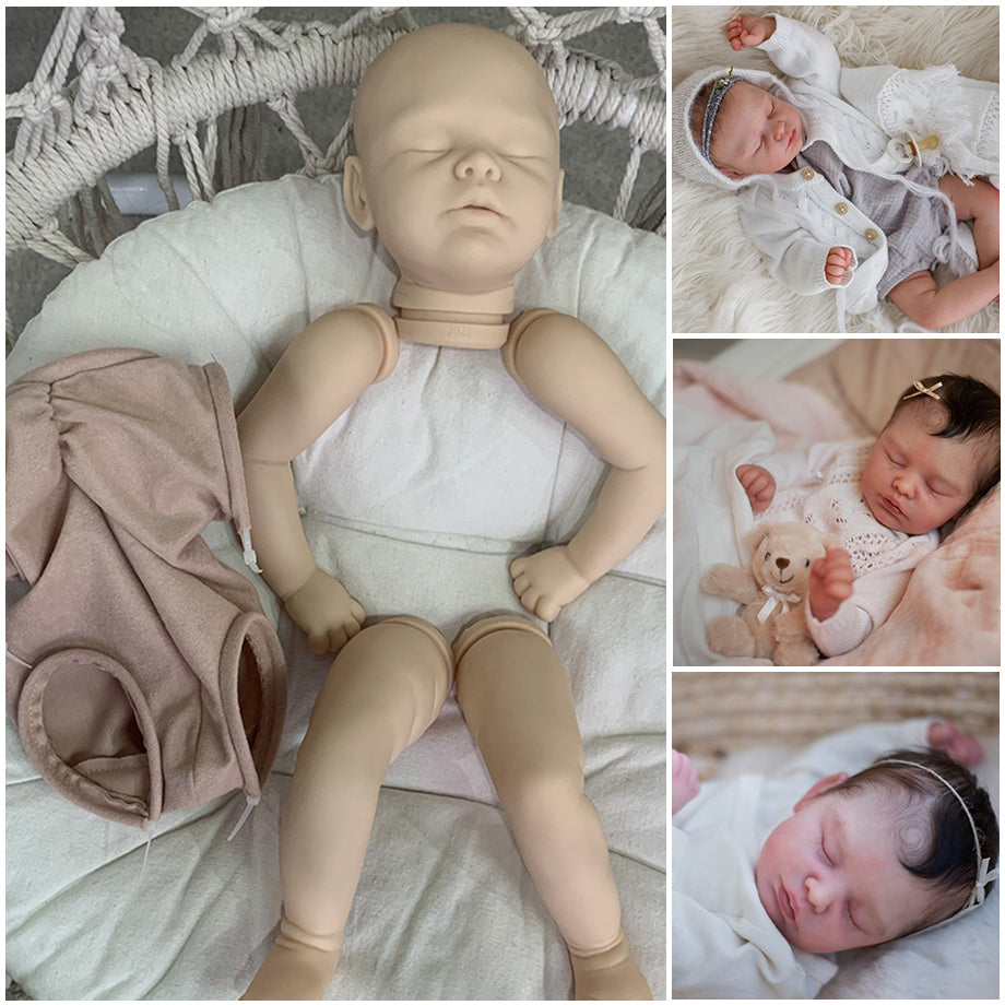 20 inches Avelee Closed Eyes DIY Blank Unpainted Reborn Doll Kit