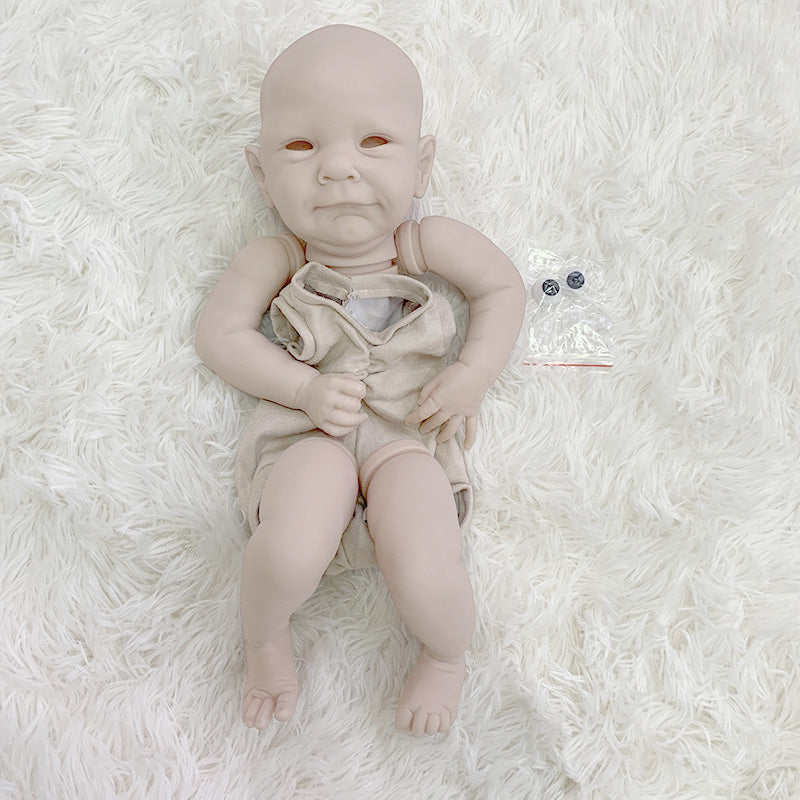 19 inches Ava Open Eyes DIY Blank Unpainted Reborn Doll Kit