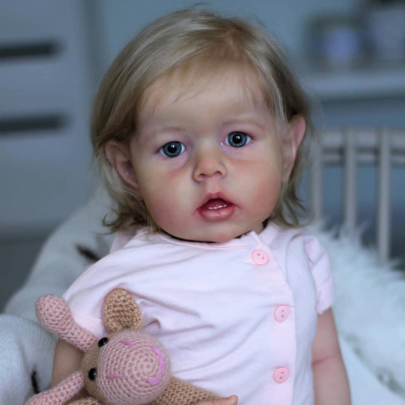 20 Inches Sweet Diana Short Hair Open Eyes Reborn Doll Girl Liam Series