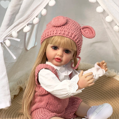 22 Inch Reborn Dolls Girls Cheryl With Long Blonde Hair