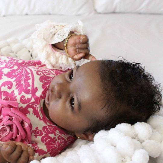 22'' Little Elliot Reborn Baby Doll Girl African American Baby-Saskia Series