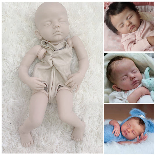 19 inches Sara Closed Eyes DIY Blank Unpainted Reborn Doll Kit