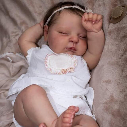 20 Inches Girl Reborn Dolls with Closed Eyes - Peaches