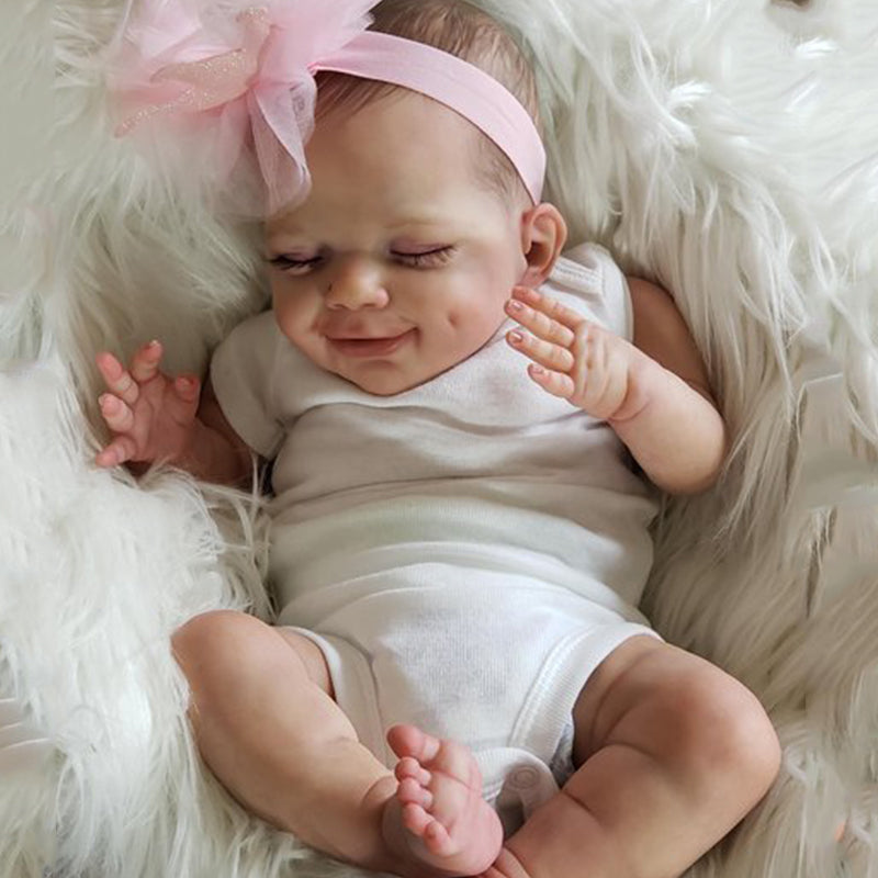 20'' Lifelike Silicone Iris Reborn Baby Doll Girl Toy-April Series