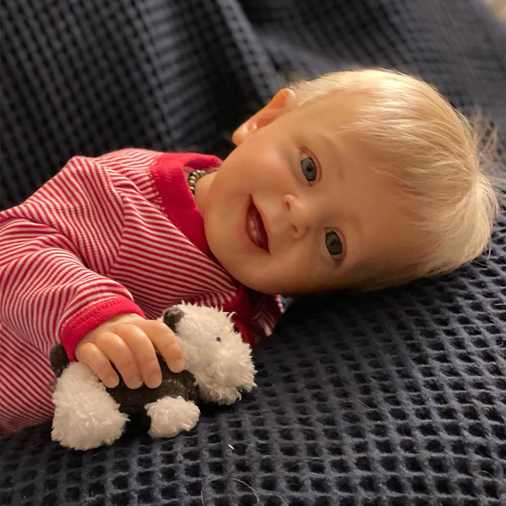 24 Inches Open Eyes Blonde Hair Christmas Reborn Doll -Yannik