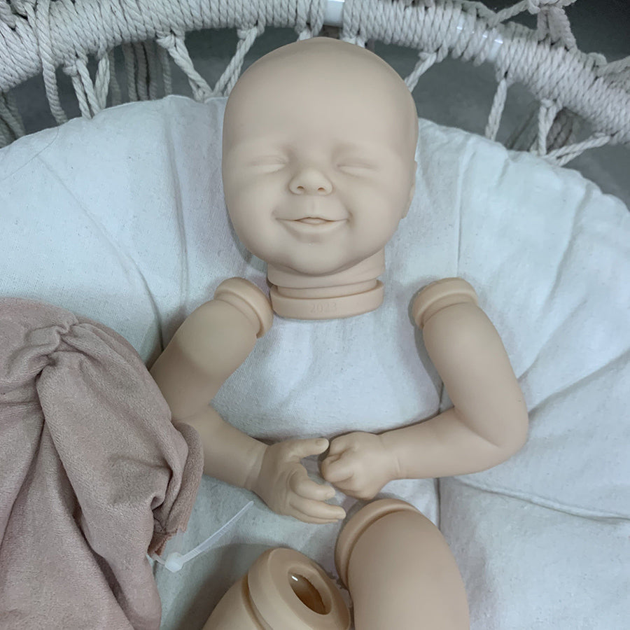 18 inches Agnes Smile DIY Blank Unpainted Reborn Doll Kit