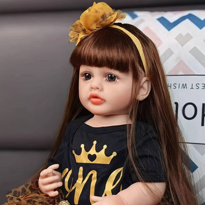 22 Inches Open Eyes Long Hair Reborn Doll Girls -Betty