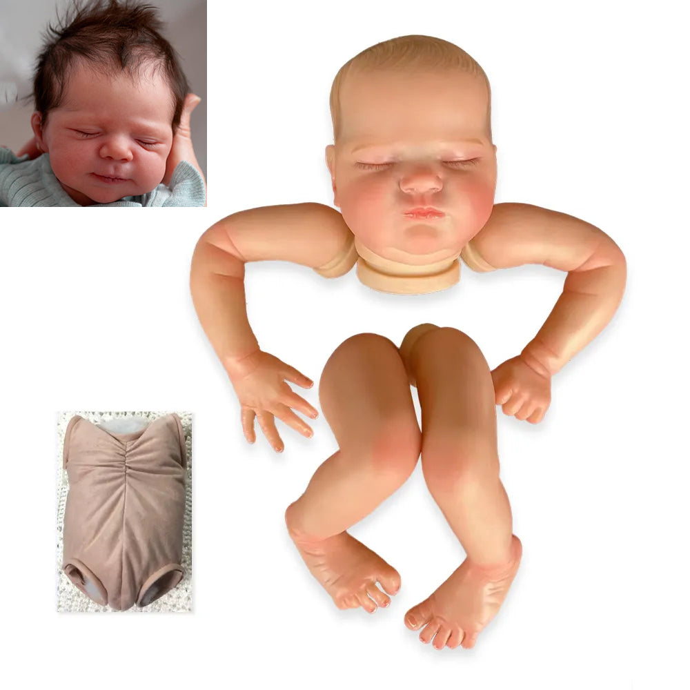 19 Inches Closed Eyes Unfinished Doll Kit Reborn Pascale