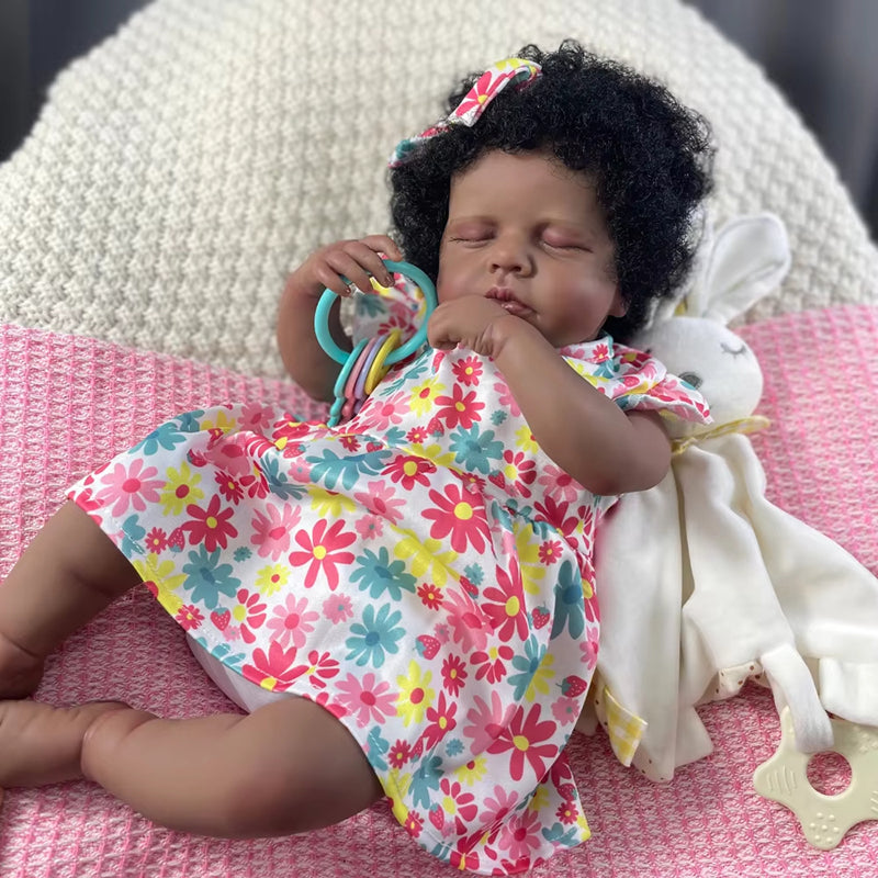 20 Inch Julius Closed Eyes African American Reborn Dolls-Loulou