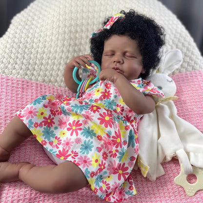 20 Inch Julius Closed Eyes African American Reborn Dolls-Loulou