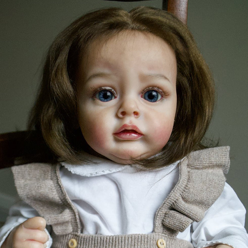 21 inches Chloe Open Eyes DIY Blank Unpainted Reborn Doll Kit