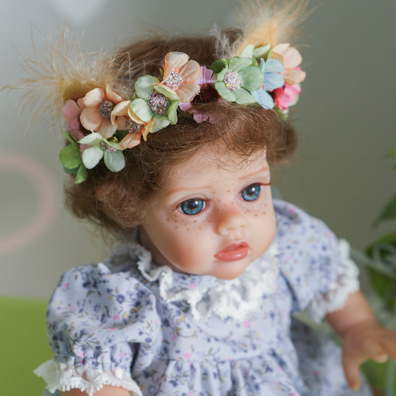 12 Inches Carrie Short Blonde Hair Open Eyes Reborn Doll Girl-Flo Fairy Serie