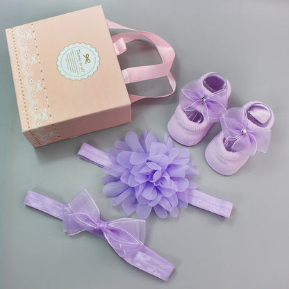 Cute Flower Headbands and Socks 3-Piece Set