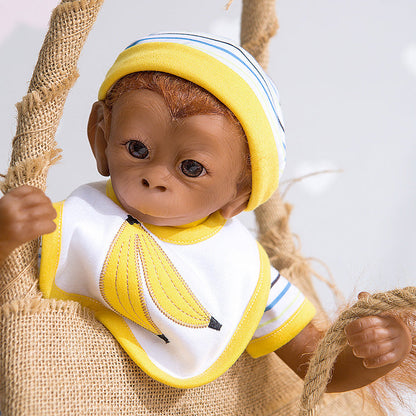 19 Inches Cute Mike Open eyes Reborn Monkey Baby Doll