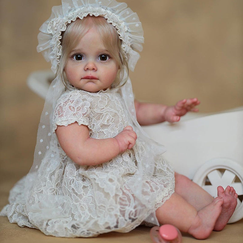 22 Inches Lifelike Sweet Sorrow Blond Hair Reborn Doll Girl - Maggie Series